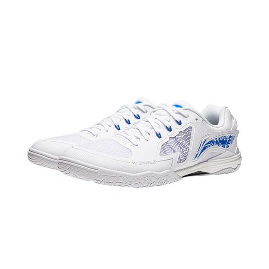 Chaussures de ping-pong - Chaussures de compétition Li Ning New Kirin 3.0 2024 - Blanc / Bleu