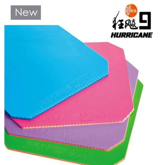 DHS Hurricane 9 colorful rubbers