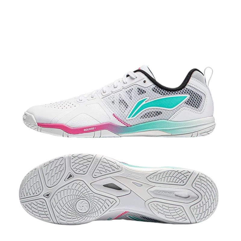 Nouvelles chaussures de tennis de table Li-Ning Hawkeye 2.0 PRO (vert/rose/violet)