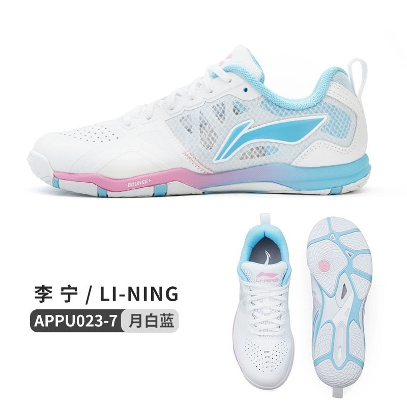 Chaussures de tennis de table Li-Ning Hawkeye 2.0 PRO (bleu/blanc/rose)