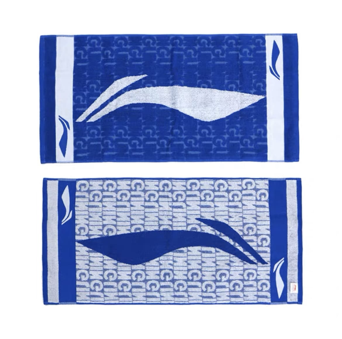 Li-Ning 100% Cotton Towel - Blue / White color