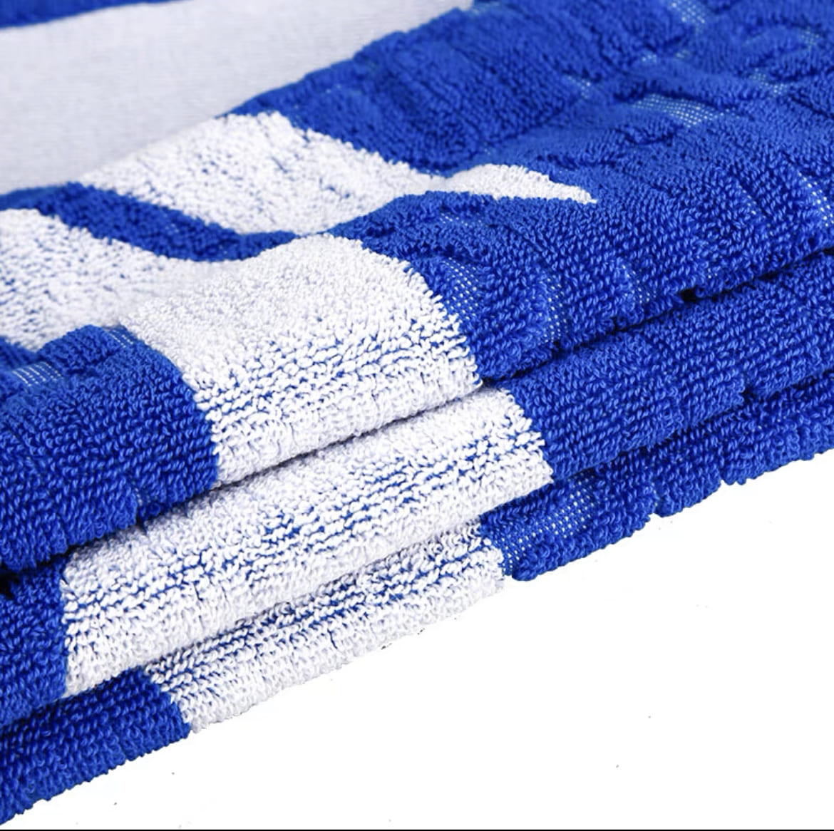 Li-Ning 100% Cotton Towel - Blue / White color