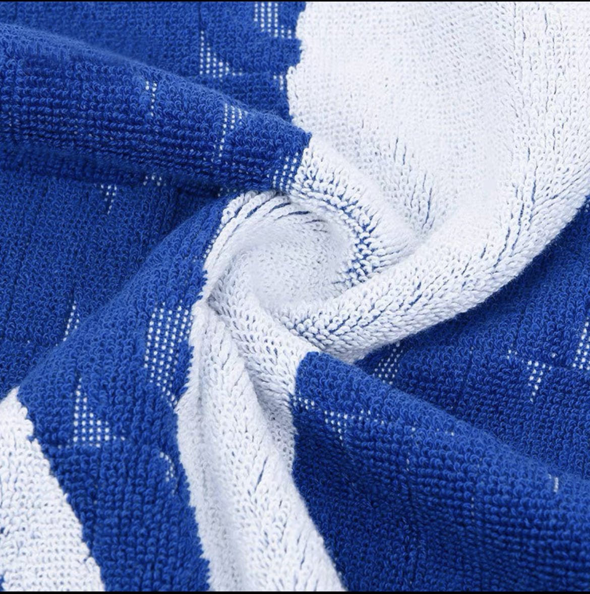 Li-Ning 100% Cotton Towel - Blue / White color