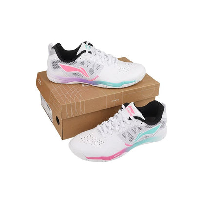 New Li-Ning Hawkeye 2.0 PRO Table Tennis Shoes (Green / Pink / Violet)